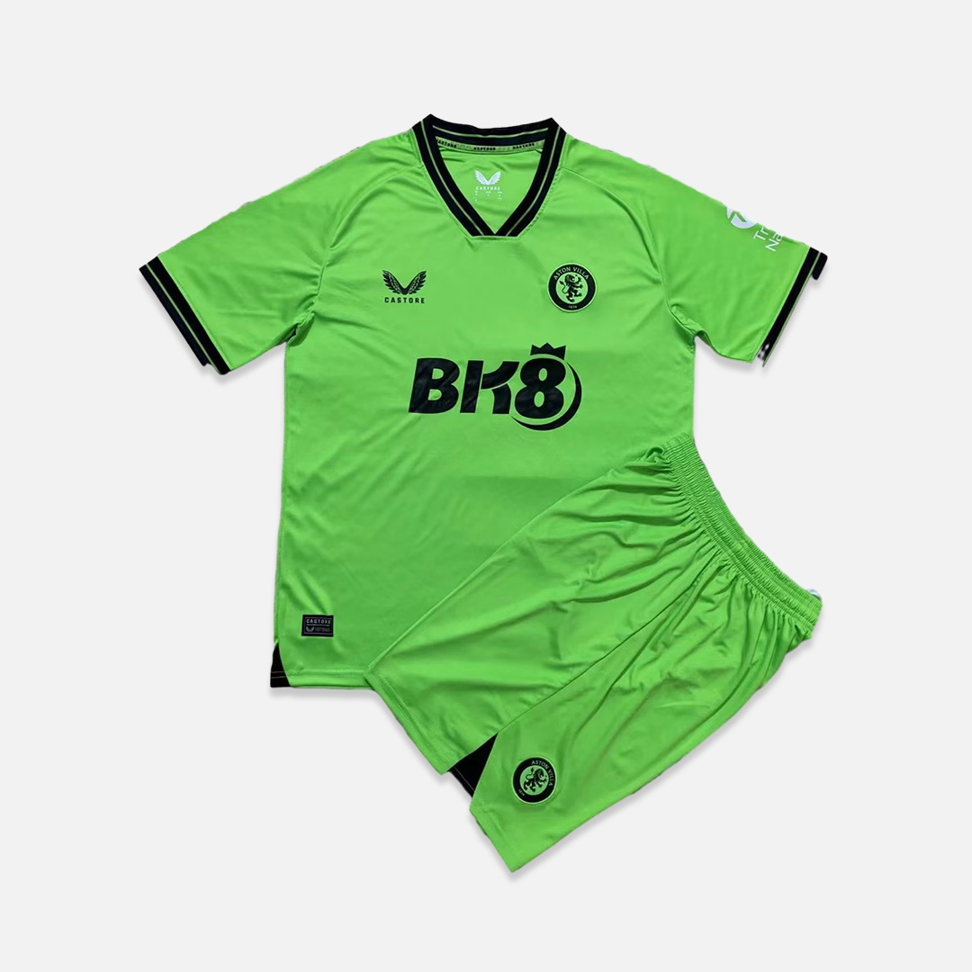 Aston Villa 23-24 Green Goalkeeper Jersey Set - Fans Version